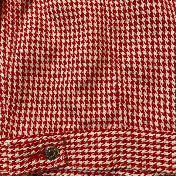 Topshop Red Houndstooth Jacket | US 6 UK 10 - Picture 4 of 13